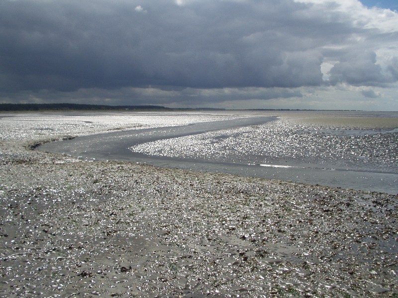 Bei Niedrigwasser weiter drauen im Watt